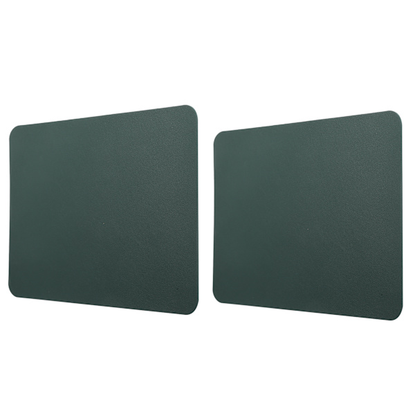 2 st musmatta i PVC-läder, vattentät skrivbordsmatta, kontor, hem, musskydd, 27 x 21 cm, svart, grön