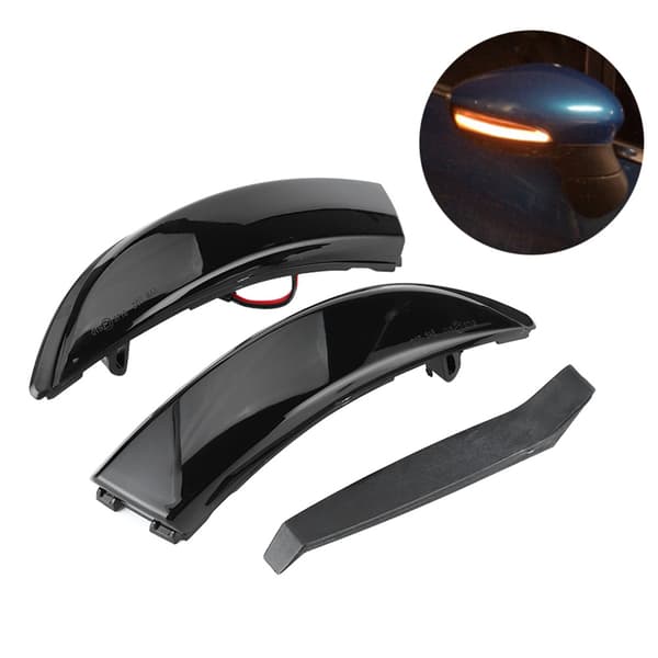 12V Baglygte Blinklys Dynamisk Flydende Indikator Amber LED Passer til Ford Fiesta B Max