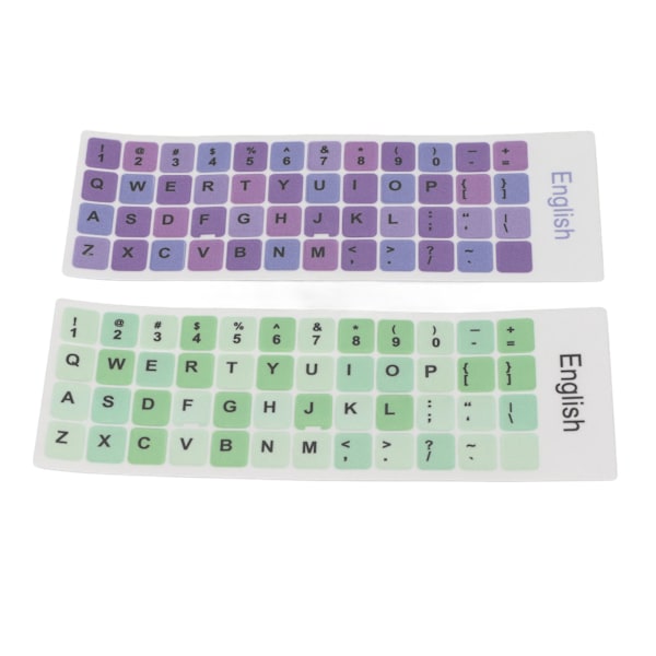 2st Tangentbordsdekaler Färgglada engelska språk Dammtät Vattentät beläggning PVC-material Dator Keycaps Stickers B