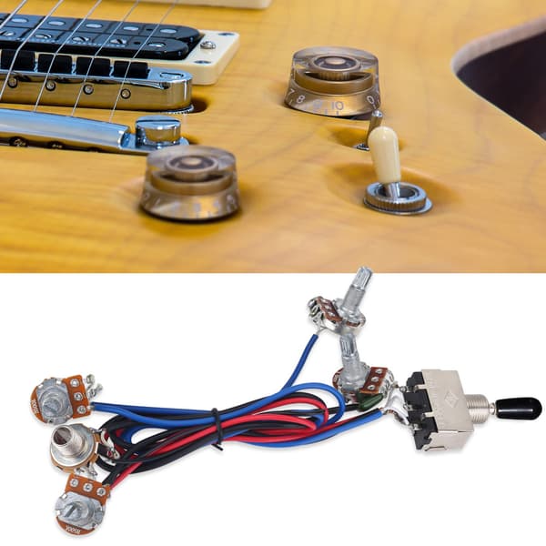 2 volym 2 ton 1 jack 500K potentiometrar 3-vägs omkopplare ledningsnät för Les Paul LP gitarr