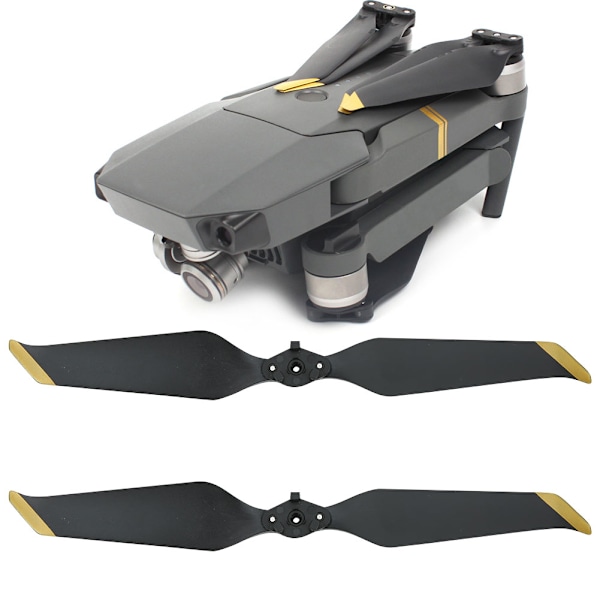 2 st Propeller Lågbrus Lätt Propeller Tillbehör Passar för Mavic AIR 2 DroneSvart Guld Kant