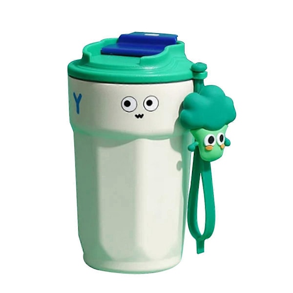 450ML Kreativ Kaffekopp Rostfritt Stål Kaffemugg Tumbler Vit