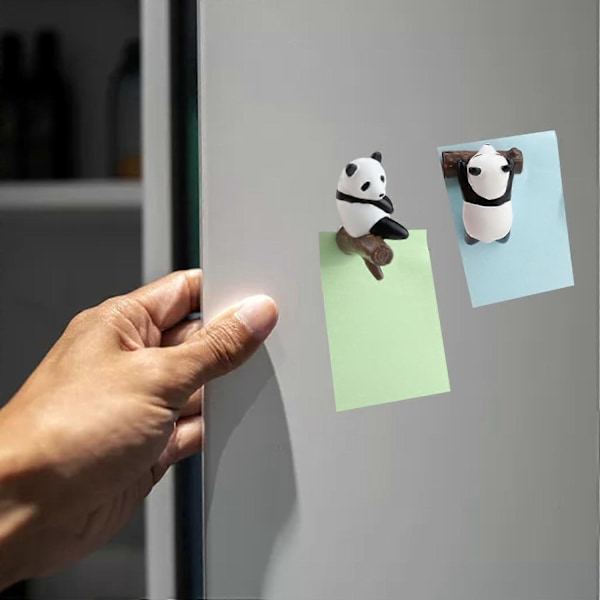 Koristeelliset jääkaappimagneetit, 5 kpl Panda-jääkaappimagneetti, Lasten eläin-jääkaappimagneetti, Pudotuksenkestävä, Pehmeä magneetti, Sopii jääkaappeihin, M
