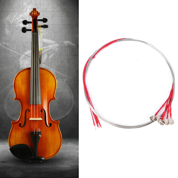 5 st Violin E-strängar Ersättningsstålsträngar för 3/4 och 4/4 violiner