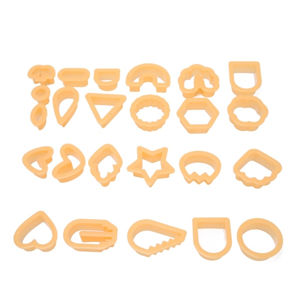 24st Polymer Clay Örhängen Cutters DIY Handgjorda förtjockade kant Mat Säkra lera Cutters för kakor Ljus Apelsin