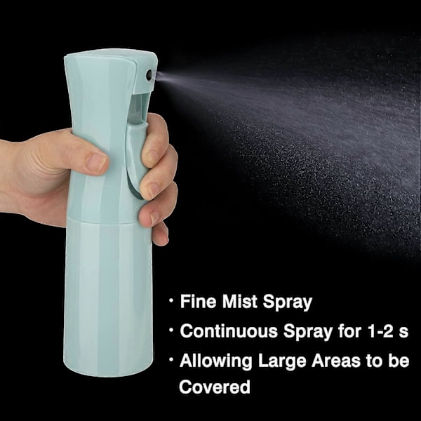 Kontinuerlig Sprayflaska 200 ml (blå-2-pack), Mister Sprayflaska för Hår, Fin Mist Vattensprayflaska för Salonger, Hårstyling, Växter, Hudvård