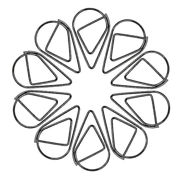 100 stk. papirclips, holdbare og rustbestandige papirclips ideelle til kontor, skole og personlig dokumentorganisation Zekai sort
