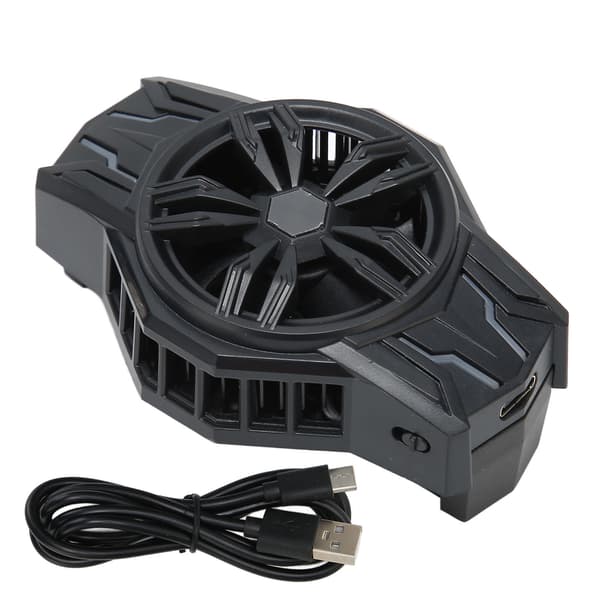 S1 Semiconductor Telefonkøler Køleventilator RGB Streamer Mobiltelefon Radiator til Spil og Videoafspilning Sort