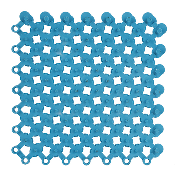 6 stk 20x20cm sklisikre sammenføyde sammenlåsende gulvmatter for kjøkken bad dusj basseng balkong (blå)