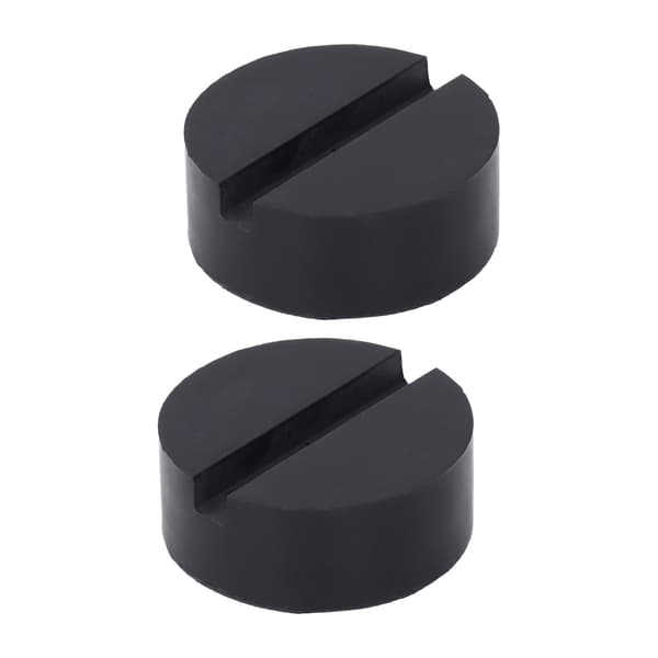 2 st gummi domkraftsdyna slitsad adapter universal för fordonslyftaxelstativ bil SUV