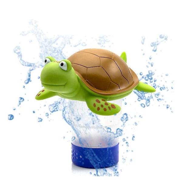 Sköldpadda Klor Dispenser Hopfällbar Flytande Pool Dispenser för Inomhus Utomhus Pool,