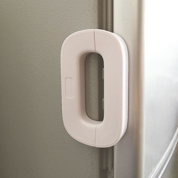 Easy Install Fridge Freezer Door Lock - Child Safety Lock (White)