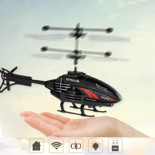 Fjärrkontrollflygplan för barn Intelligent induktionsdrönare 3 sekunder start Elektrisk levitation helikopter