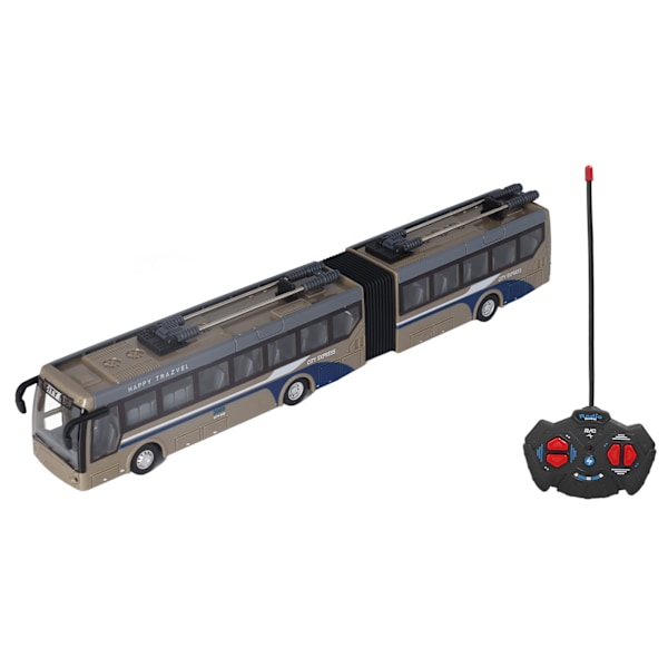1:48 Skala RC Skolbuss Kör Framåt Bakåt Sväng Vänster Höger Fjärrkontrollbuss för Barn Guld