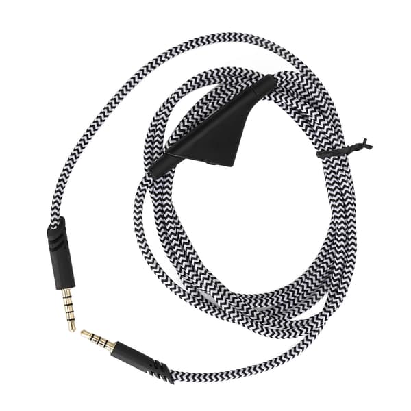 Förlängningskabel för spelheadset, ersättningsflätad hörlursförlängningskabel med volymkontroll för Astro A10 A40 A40TR