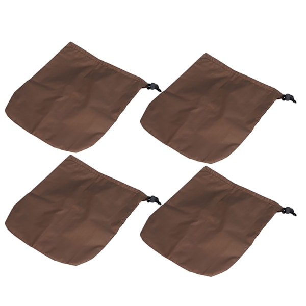 4PCS Bilbackspegelskydd 190T Polyester Taffeta Kran Frostskydd Brun