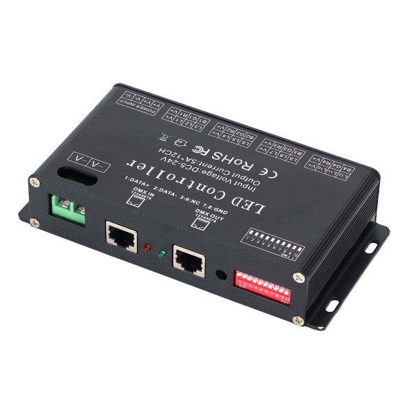 12-kanals DMX Constant Decoder RGB LED Light Strip Controller DMX512 Decoder DC5-24V