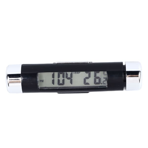 Biludluftningsur 2 i 1 Multifunktionelt Clip-On Digitalt Termometerur med LED-baggrundsbelysning