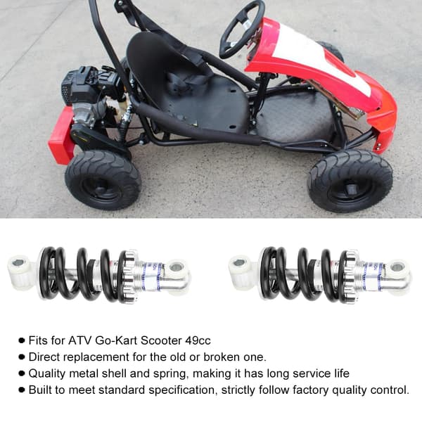 2 stk. 125 mm 750 LBS bageste støddæmper passer til ATV Go Kart Scooter 49cc