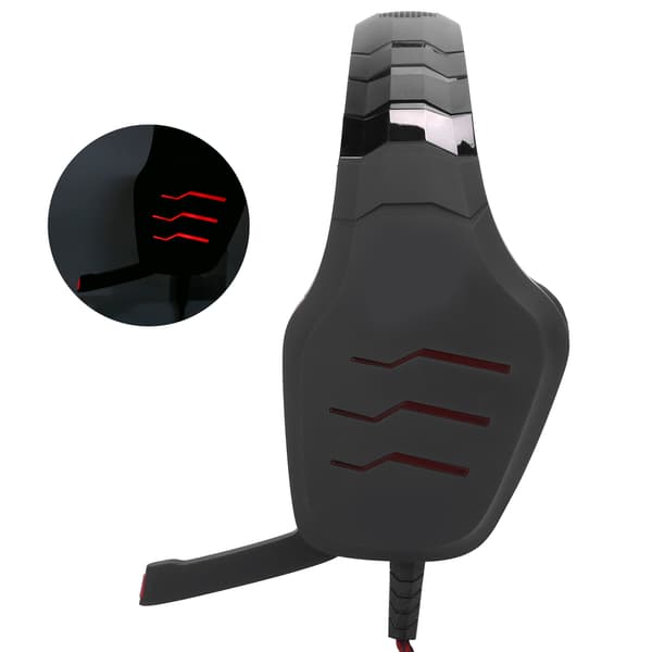 GT85 LED 3,5 mm gaming-hovedtelefon med mikrofon, computer, mobiltelefon, USB-kablet headset