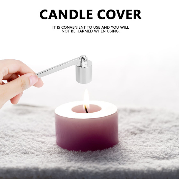 Mode rostfritt stål raka rörformade ljus Snuffer Wick Trimmer Cover Handverktyg