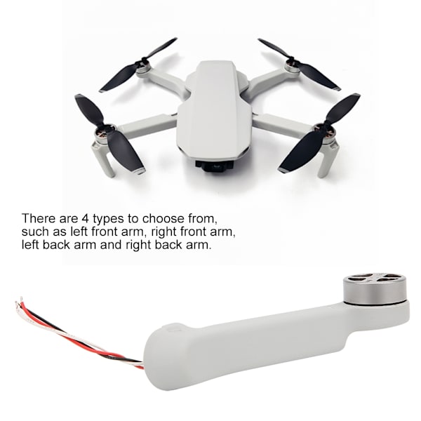 RC Drone Motor Arms Reparation Reservdelar Ersättning Drone Tillbehör Passar för DJI Mavic Mini Vänster Bakarm