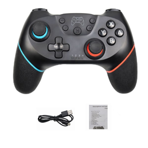 Langaton peliohjain 6 akselia ergonominen herkkä ladattava Bluetooth-peliohjain Switch Pro PC-peleihin sininen punainen