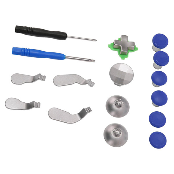 Håndtag Metal Nøgle Paddle Sæt Professionel Aluminiumlegering Erstatning Controller Nøgle Paddle Kit til PS4 Blå