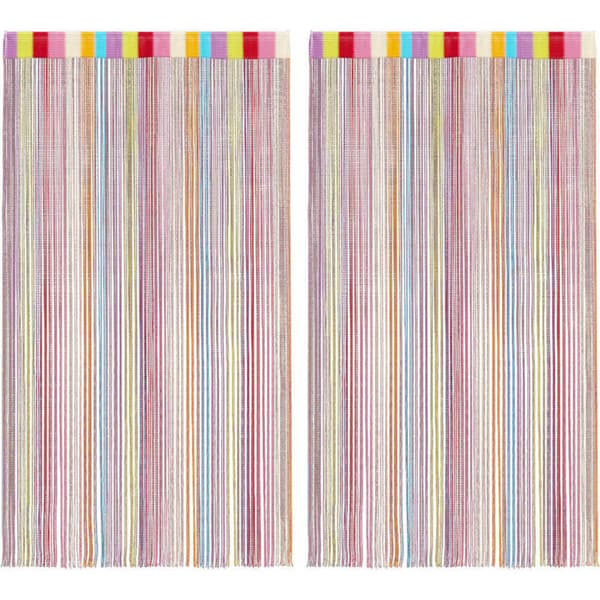 Lankaverhot 2 kpl Monivärinen 100x250 cm vidaXL Multicolour