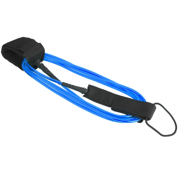 TPU justerbar vattensportfotsrep Surfing Paddle Board Ankelfjäder dragband (vit & blå)