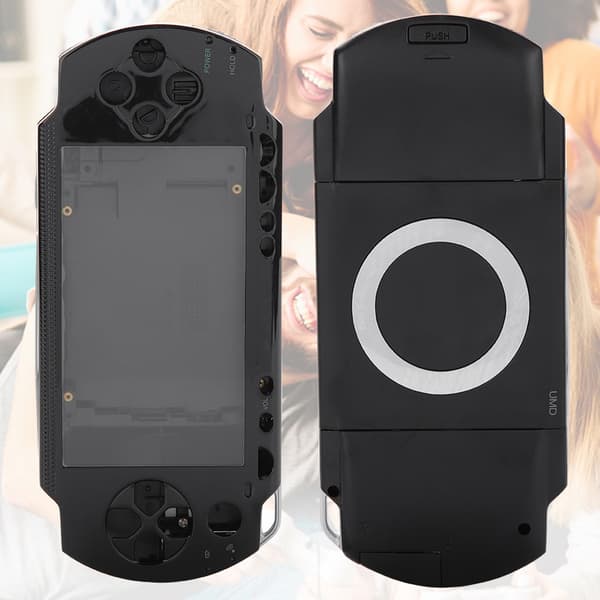 Fodral Ersättning Full Shell Housing Set med Knappkit för PSP 1000 (Svart)