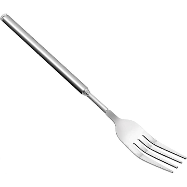 Teleskopisk Gaffel Uttrekkbar Gaffel 63cm Lang Rustfritt Stål Uttrekkbar