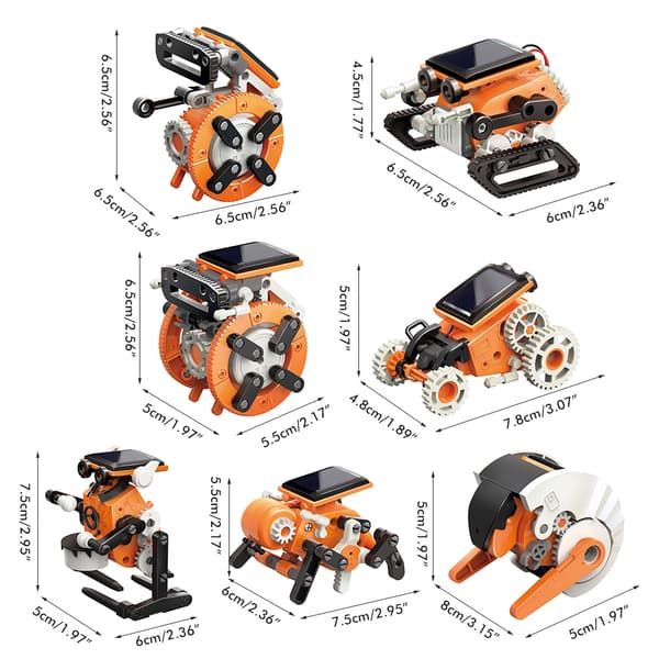 7-i-1 Solarrobotleker for barn Solrobot Vitenskapelig eksperimentsett DIY Monteringsrobotsett