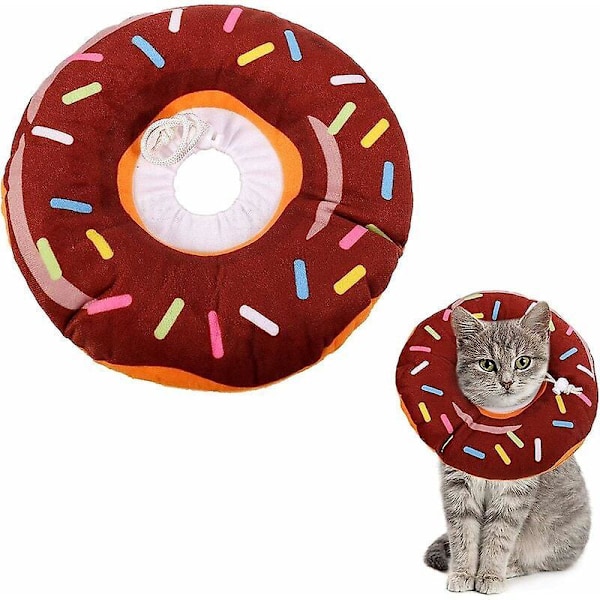 Konisk Kattehalsbånd (L, Brun Donut)