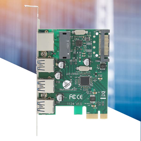 ST610 PCI E Ultranopea USB 3.0 Giga RJ45 Verkkolaajennusadapteri Riser-kortti