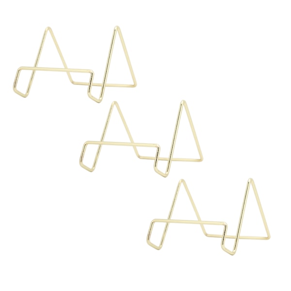 3 stk. trådstativ i guld - simpelt, stilfuldt geometrisk design - rustfrit trådstativ til tallerkener