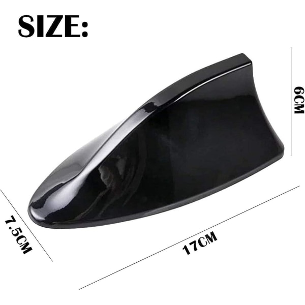 Universal Car Roof Shark Fin Antenne, Sort, AM FM Radio Signal Antenne