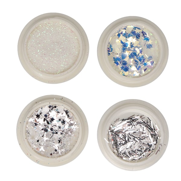 Spikkonst Paljetter Säkerhet Färgglada Olika Former Spikkonst Paljetter Glitter för DIY Spikkonst Dekoration