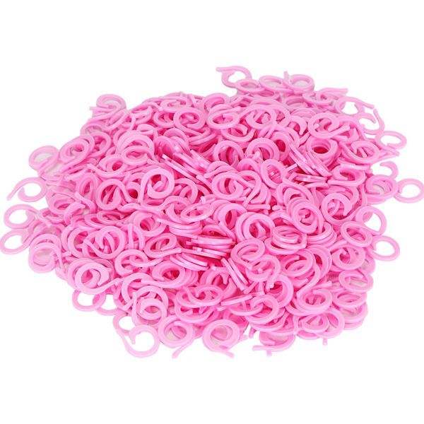 500 st plast stickmarkörer rosa räknesplitring virkninglås sömnadstillbehör S