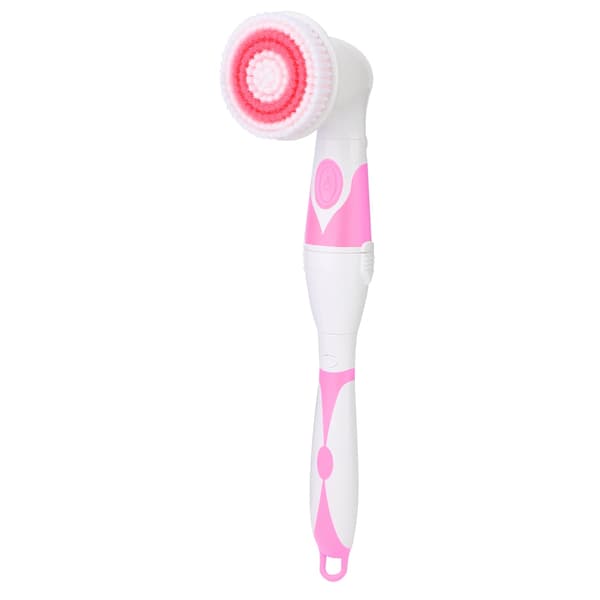 4 i 1 elektrisk badebørste kropsrensende eksfolierende automatisk brusemassagebørste (pink)