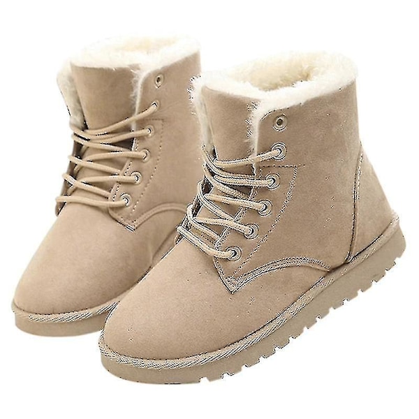 Mukavat fleecevuorelliset naisten talvi-lumikengät - Beige