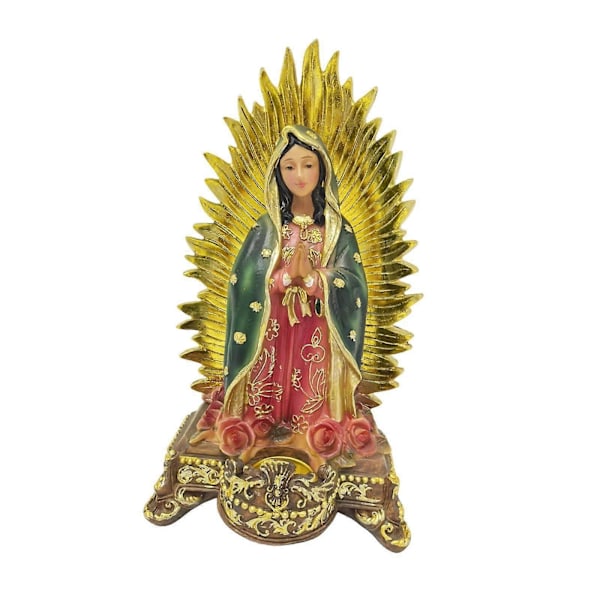 Guadalupe Neitsyt Marian Pöytäkoriste Sisätilojen Takka Hyllylle