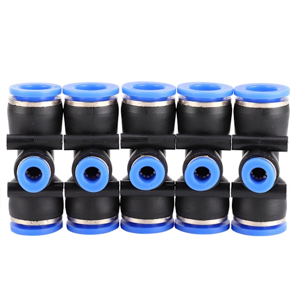 50 stk Quick Connector 3-vejs PU luftrør Plast pneumatiske konnektorer Slangefitting PEG12‑6‑12