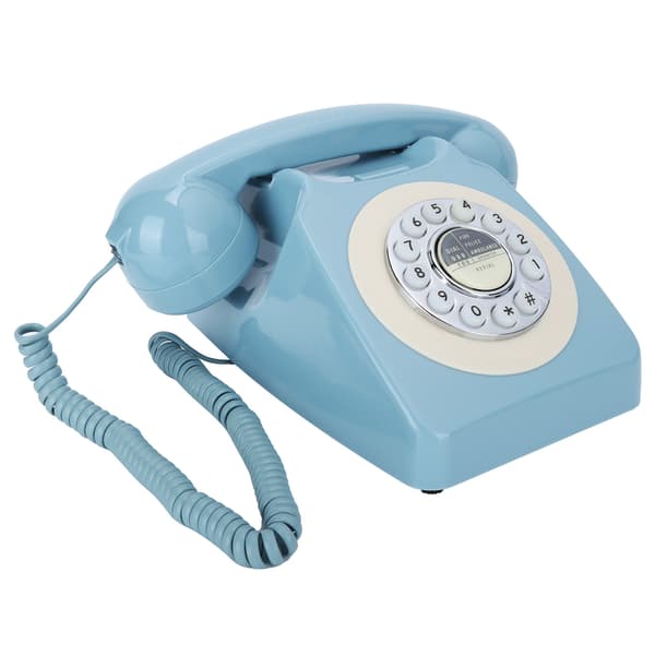 Hemmakontor Fast telefon med rund urtavla Fast telefon