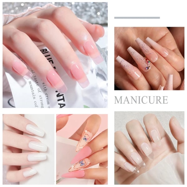 Akryl Nagel Set med Pensel Akryl Pulver och Akryl Flytande Akryl Pulver Set Nail Art Manikyr Verktyg