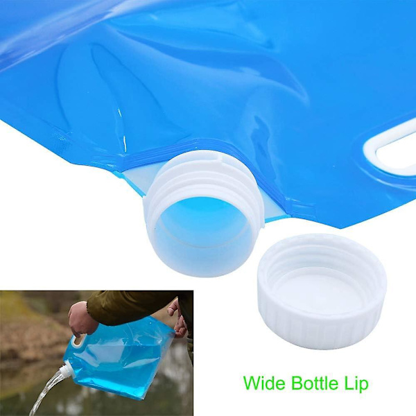 4 paket hopfällbara 10L vattenbehållare - Bärbara drickstankar för camping, vandring, picknick och grillar - BPA-fri och matsäker