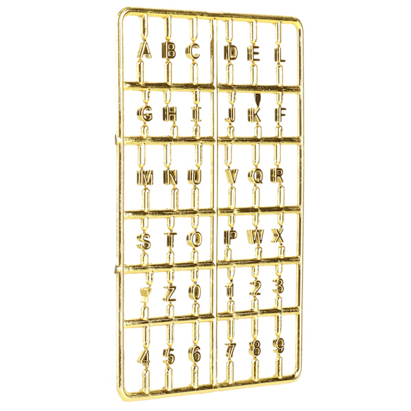 Nukkekoti Kirjaimet Numerot Sarja 1/12 DIY Miniatyyri Etuovi Huonekalu TarvikeKulta