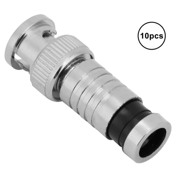 10st BNC Kompression Hankontakt FR Koaxial Q9 Adapter för RG59 CCTV-system