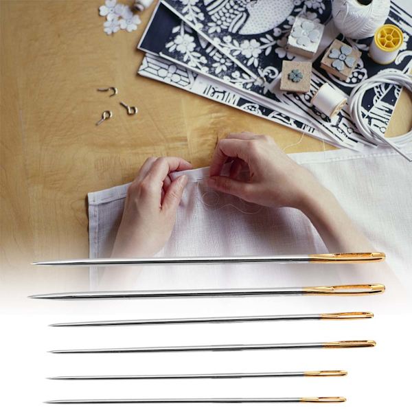 6 st 5,7/6,2/6,9 cm set Hushållsreparationskläder Handstickat nålsats