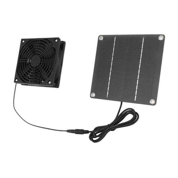 Solpanel fläktkit monokristallint kisel 2200RPM solcellsfläkt med skyddande lock för växthus